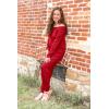 imagePRETTYGARDEN Jumpsuits for Women Dressy 2025 Fall Long Sleeve Off Shoulder Elastic Waist Rompers One Piece Travel OutfitsRed