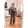 imagePRETTYGARDEN One Piece Jumpsuits 2025 Spring Sleeveless Tank Wide Leg Summer Casual Travel Airport Outfits Pants RompersDark Grey