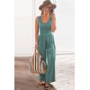 imagePRETTYGARDEN One Piece Jumpsuits 2025 Spring Sleeveless Tank Wide Leg Summer Casual Travel Airport Outfits Pants RompersGrey Green