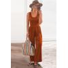 imagePRETTYGARDEN One Piece Jumpsuits 2025 Spring Sleeveless Tank Wide Leg Summer Casual Travel Airport Outfits Pants RompersOrange Red