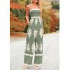 imagePRETTYGARDEN Womens Summer Boho Jumpsuits One Piece Beach Vacation Outfits Spaghetti Strap Wide Leg Pants RompersGrey Green Apricot Floral