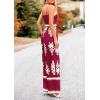 imagePRETTYGARDEN Womens Summer Boho Jumpsuits One Piece Beach Vacation Outfits Spaghetti Strap Wide Leg Pants RompersWine Red Apricot Floral
