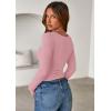 imagePRETTYGARDEN Womens 2025 Summer Fall Long Sleeve Shirts Ribbed Knit Fitted Basic Tee Going Out Tops Underscrub Casual OutfitsPink