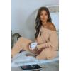 imagePRETTYGARDEN Two Piece Sets for Women Fall 2025 Ribbed Knit Off Shoulder Tops Lounge Pants Tracksuit Fashion ClothingKhaki
