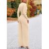 imagePRETTYGARDEN Womens 2 Piece Sets 2025 Fall Long Sleeve Crop Tops Wide Leg Pants Matching Outfit Tracksuits Fashion ClothingBeige