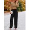imagePRETTYGARDEN Womens 2 Piece Sets 2025 Fall Long Sleeve Crop Tops Wide Leg Pants Matching Outfit Tracksuits Fashion ClothingCamel Black