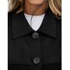 imagePRETTYGARDEN Womens Faux Suede Cropped Jacket Casual Fall Fashion 2025 Button Down Winter Coats Outerwear Trendy ClothesBlack