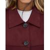 imagePRETTYGARDEN Womens Faux Suede Cropped Jacket Casual Fall Fashion 2025 Button Down Winter Coats Outerwear Trendy ClothesBurgundy