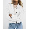 imagePRETTYGARDEN Womens Faux Suede Cropped Jacket Casual Fall Fashion 2025 Button Down Winter Coats Outerwear Trendy ClothesWhite