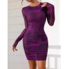imagePRETTYGARDEN Womens Mini Dress Fall Outfits 2025 Trendy Tie Dye Print Long Sleeve Homecoming Club Party Bodycon DressesFloral Purple