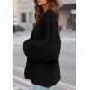 imagePRETTYGARDEN Womens Off The Shoulder Sweater Fall Fashion 2025 Pullover Long Sleeve Boat Neck Oversized Ribbed Knit TopsBlack