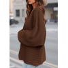 imagePRETTYGARDEN Womens Off The Shoulder Sweater Fall Fashion 2025 Pullover Long Sleeve Boat Neck Oversized Ribbed Knit TopsBrown