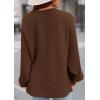imagePRETTYGARDEN Womens Off The Shoulder Sweater Fall Fashion 2025 Pullover Long Sleeve Boat Neck Oversized Ribbed Knit TopsBrown