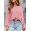 imagePRETTYGARDEN Womens Off The Shoulder Sweater Fall Fashion 2025 Pullover Long Sleeve Boat Neck Oversized Ribbed Knit TopsPink