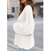 imagePRETTYGARDEN Womens Off The Shoulder Sweater Fall Fashion 2025 Pullover Long Sleeve Boat Neck Oversized Ribbed Knit TopsWhite