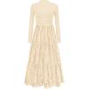 imagePRETTYGARDEN Long Sleeve Dress for Women 2025 Fall Eyelet Mock Neck A Line Elegant Classy Maxi Wedding Guest Dresses PocketsBeige