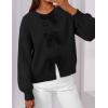 imagePRETTYGARDEN Cardigan Sweaters for Women 2025 Fall Bow Tie Front Long Sleeve Knit Sweater Tops Cute Going Out OutfitsBlack