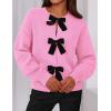 imagePRETTYGARDEN Cardigan Sweaters for Women 2025 Fall Bow Tie Front Long Sleeve Knit Sweater Tops Cute Going Out OutfitsPink