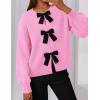 imagePRETTYGARDEN Cardigan Sweaters for Women 2025 Fall Bow Tie Front Long Sleeve Knit Sweater Tops Cute Going Out OutfitsPink
