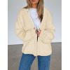 imagePRETTYGARDEN Cardigan Sweaters for Women Trendy Fall Fashion 2025 Long Sleeve Chunky Knit Cardigans Winter Clothing OutfitsBeige