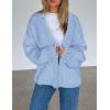 imagePRETTYGARDEN Cardigan Sweaters for Women Trendy Fall Fashion 2025 Long Sleeve Chunky Knit Cardigans Winter Clothing OutfitsLight Blue