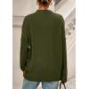 imagePRETTYGARDEN Casual Long Sleeve Oversized Sweaters for Women 2025 Loose Mock Neck Pullover Sweater Ribbed Knit Fall ClothesArmy Green