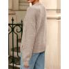 imagePRETTYGARDEN Fall Long Sleeve Cardigans for Women Trendy 2025 Lightweight Button Down Crewneck Loose Knit Sweater ClothesLight Khaki