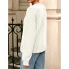 imagePRETTYGARDEN Fall Long Sleeve Cardigans for Women Trendy 2025 Lightweight Button Down Crewneck Loose Knit Sweater ClothesWhite