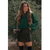 imagePRETTYGARDEN Fall Sweaters for Women 2025 Fashion Long Sleeve Casual Ribbed Knit Winter Clothes Pullover Jumper TopsDark Green