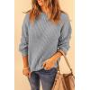 imagePRETTYGARDEN Fall Sweaters for Women 2025 Fashion Long Sleeve Casual Ribbed Knit Winter Clothes Pullover Jumper TopsGrey