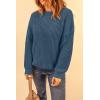imagePRETTYGARDEN Fall Sweaters for Women 2025 Fashion Long Sleeve Casual Ribbed Knit Winter Clothes Pullover Jumper TopsGrey Blue