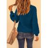 imagePRETTYGARDEN Fall Sweaters for Women 2025 Fashion Long Sleeve Casual Ribbed Knit Winter Clothes Pullover Jumper TopsLake Blue
