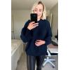 imagePRETTYGARDEN Fall Sweaters for Women 2025 Fashion Long Sleeve Casual Ribbed Knit Winter Clothes Pullover Jumper TopsNavy