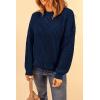 imagePRETTYGARDEN Fall Sweaters for Women 2025 Fashion Long Sleeve Casual Ribbed Knit Winter Clothes Pullover Jumper TopsNavy