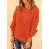 imagePRETTYGARDEN Fall Sweaters for Women 2025 Fashion Long Sleeve Casual Ribbed Knit Winter Clothes Pullover Jumper TopsOrange