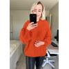imagePRETTYGARDEN Fall Sweaters for Women 2025 Fashion Long Sleeve Casual Ribbed Knit Winter Clothes Pullover Jumper TopsOrange