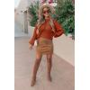 imagePRETTYGARDEN Fall Sweaters for Women 2025 Fashion Long Sleeve Casual Ribbed Knit Winter Clothes Pullover Jumper TopsRust Red