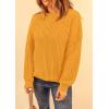 imagePRETTYGARDEN Fall Sweaters for Women 2025 Fashion Long Sleeve Casual Ribbed Knit Winter Clothes Pullover Jumper TopsTurmeric