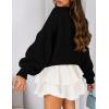 imagePRETTYGARDEN Sweaters for Women 2025 Fall Chunky Knit Long Sleeve Crew Neck Oversized Pullover Tops Winter Fashion ClothingBlack