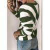 imagePRETTYGARDEN Sweaters for Women 2025 Long Sleeve Striped Knitted V Neck Pullover Jumper Tops Fall Outfits Fashion ClothingStriped Army Green
