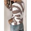 imagePRETTYGARDEN Sweaters for Women 2025 Long Sleeve Striped Knitted V Neck Pullover Jumper Tops Fall Outfits Fashion ClothingStriped Camel