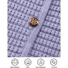imagePRETTYGARDEN Women Knit Cardigan Sweaters Fall Fashion Long Sleeve Open Front Button Down Trendy Casual Jacket Winter ClothesPurple
