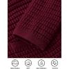 imagePRETTYGARDEN Women Knit Cardigan Sweaters Fall Fashion Long Sleeve Open Front Button Down Trendy Casual Jacket Winter ClothesWine Red