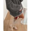 imagePRETTYGARDEN Womens 2025 Fall Oversized Pullover Sweaters Long Sleeve Mock Neck Chunky Knit Jumper Tops Winter ClothingGrey