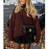 imagePRETTYGARDEN Womens 2025 Fall Oversized Sweaters Turtleneck Casual Long Sleeve Chunky Knit Pullover Tops Winter ClothesCoffee