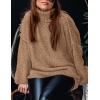 imagePRETTYGARDEN Womens 2025 Fall Turtleneck Oversized Sweaters Long Sleeve Chunky Knit Pullover Tops Winter Fashion ClothesCamel