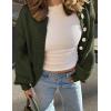 imagePRETTYGARDEN Womens 2025 Winter Cardigan Sweaters Trendy Chunky Knit Long Sleeve Button Up Casual Warm Fall Jackets CoatsArmy Green