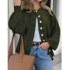 imagePRETTYGARDEN Womens 2025 Winter Cardigan Sweaters Trendy Chunky Knit Long Sleeve Button Up Casual Warm Fall Jackets CoatsArmy Green