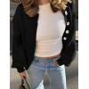 imagePRETTYGARDEN Womens 2025 Winter Cardigan Sweaters Trendy Chunky Knit Long Sleeve Button Up Casual Warm Fall Jackets CoatsBlack