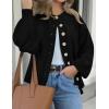 imagePRETTYGARDEN Womens 2025 Winter Cardigan Sweaters Trendy Chunky Knit Long Sleeve Button Up Casual Warm Fall Jackets CoatsBlack